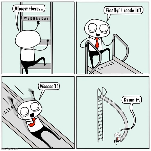 The Week | image tagged in comics | made w/ Imgflip meme maker