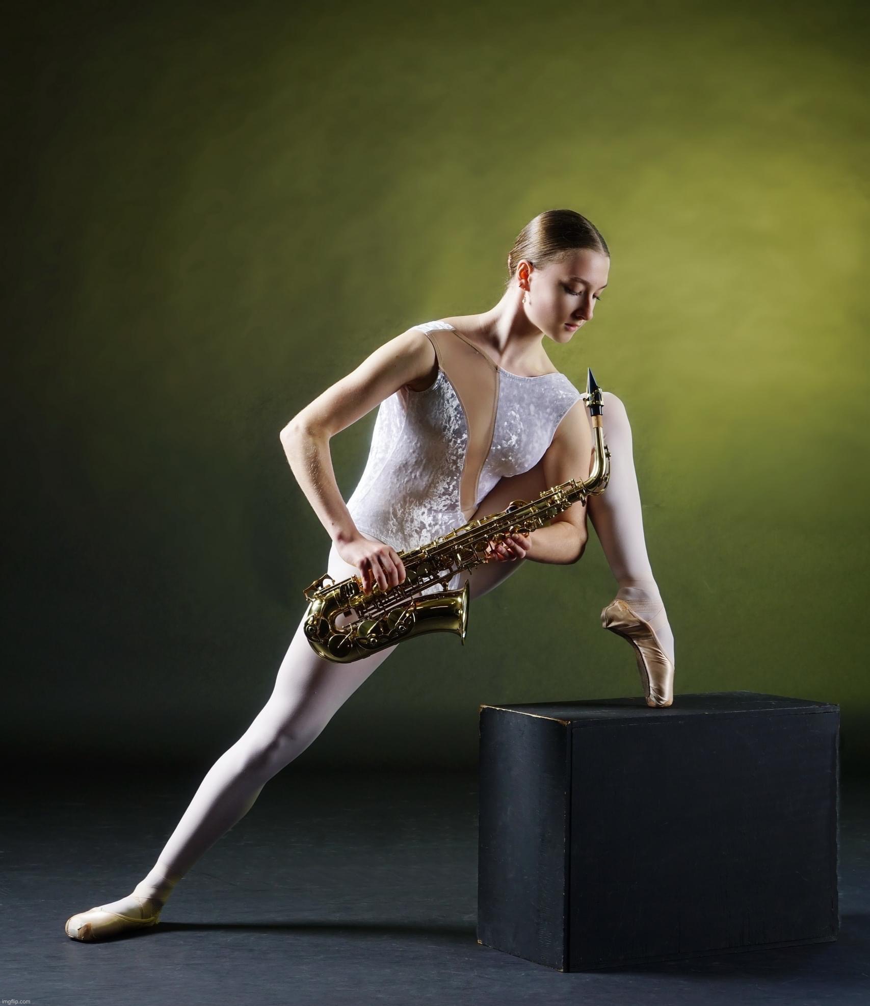 Ballerina saxophone | image tagged in ballerina saxophone | made w/ Imgflip meme maker