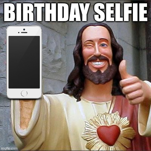 Merry birthday or Happy Christmas? | BIRTHDAY SELFIE | made w/ Imgflip meme maker
