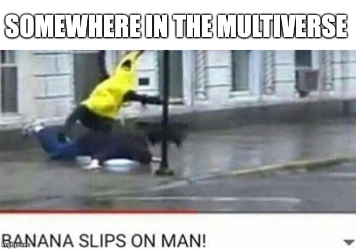 hope the bananas ok | SOMEWHERE IN THE MULTIVERSE | image tagged in funny,fun,memes,meme | made w/ Imgflip meme maker