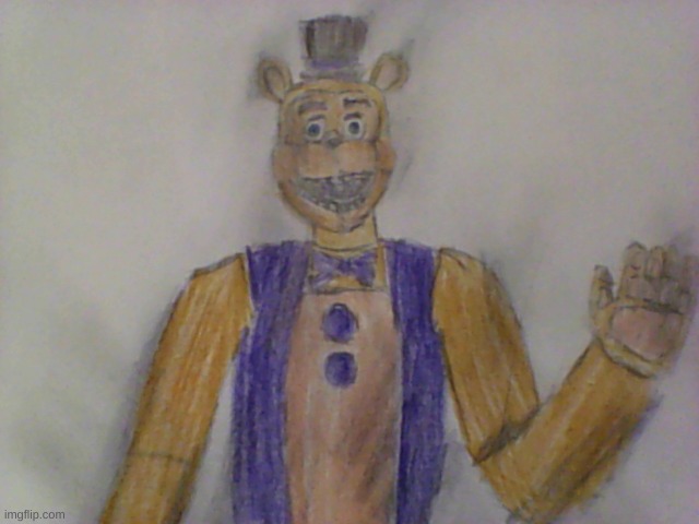 My Take On Fredbear | image tagged in fnaf,drawing | made w/ Imgflip meme maker