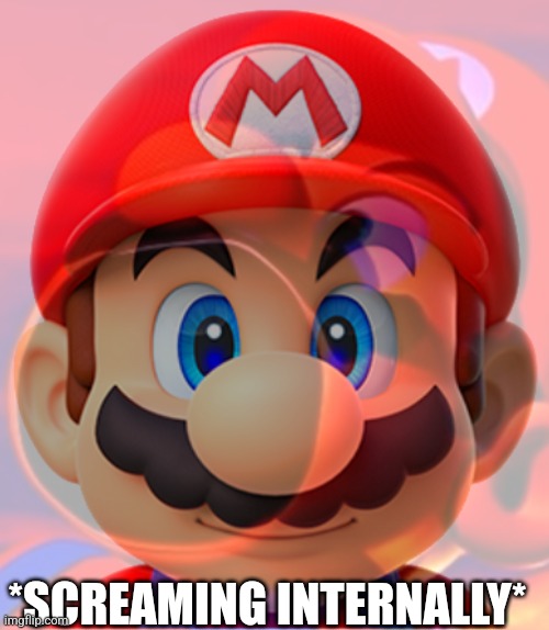 Mario Screaming Internally Blank Meme Template