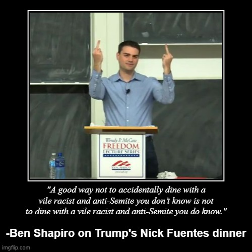 Watch Ben Shapiro utterly DESTROY anti-semites with facts & logic | image tagged in funny,demotivationals,anti-semite and a racist,anti-semitism,trump is an asshole,trump is a moron | made w/ Imgflip demotivational maker