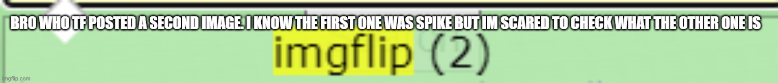 ok i checked the 2nd one is cloud. bleach please | BRO WHO TF POSTED A SECOND IMAGE. I KNOW THE FIRST ONE WAS SPIKE BUT IM SCARED TO CHECK WHAT THE OTHER ONE IS | made w/ Imgflip meme maker