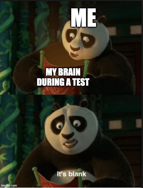 Its Blank | ME; MY BRAIN DURING A TEST | image tagged in its blank | made w/ Imgflip meme maker