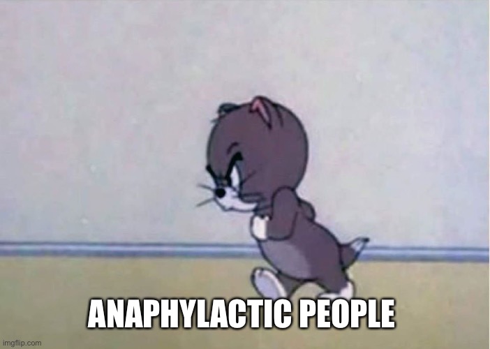 December 1 | ANAPHYLACTIC PEOPLE | image tagged in little angry tom,anaphylaxis,allergy,nuts | made w/ Imgflip meme maker