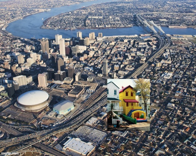 there is a house in New Orleans | image tagged in new orleans | made w/ Imgflip meme maker