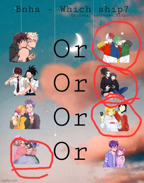 Bnha- Which ship? | image tagged in bnha- which ship | made w/ Imgflip meme maker