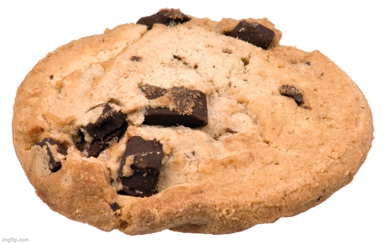 Chocolate chip cookie  | image tagged in chocolate chip cookie | made w/ Imgflip meme maker