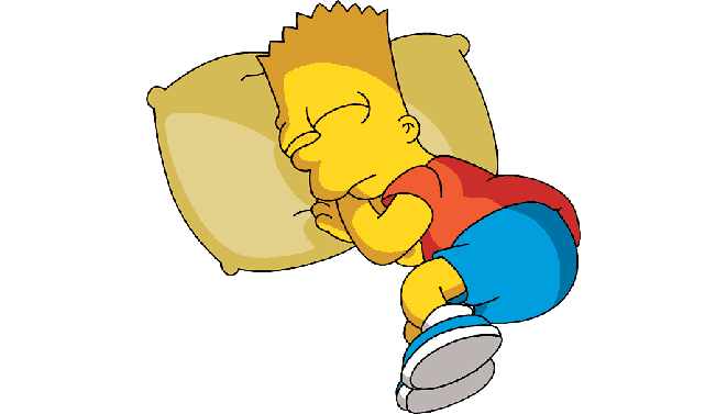 Bart Asleep On A Pillow Transparent Background Meme Template