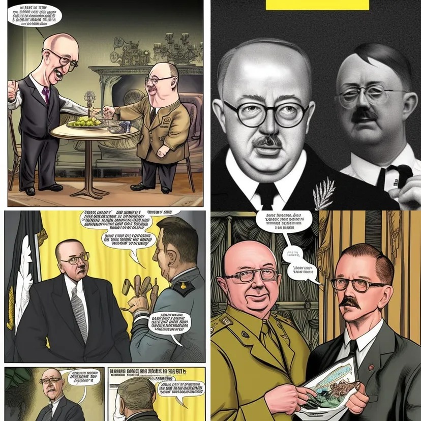 High Quality Slothbertarian invites Heinrich Himmler & Adolf H!tler to dinner Blank Meme Template