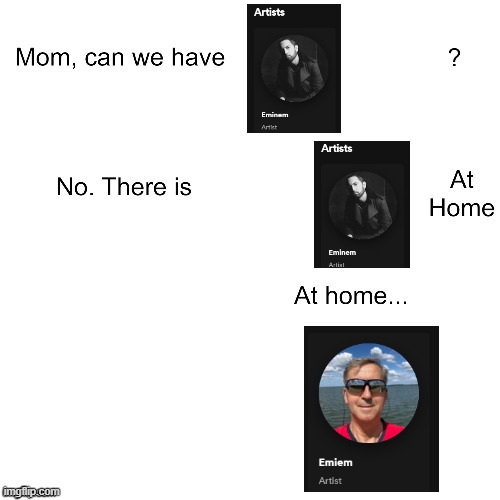 The real slimshady | image tagged in mom can we have,eminem | made w/ Imgflip meme maker