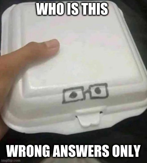 Nerd box | WHO IS THIS; WRONG ANSWERS ONLY | image tagged in nerd box | made w/ Imgflip meme maker