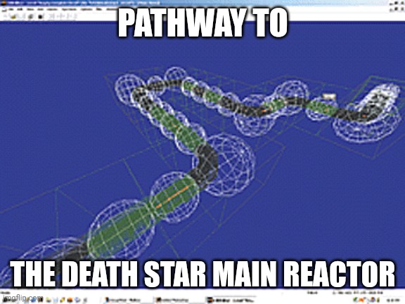 Star wars rogue squadron 2 strike at the core | PATHWAY TO; THE DEATH STAR MAIN REACTOR | image tagged in star wars,gamecube | made w/ Imgflip meme maker