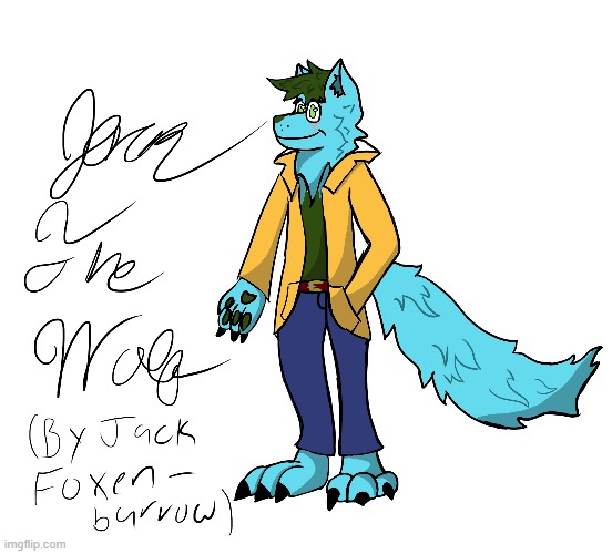 Jack_The_Wolf's Fursona! (Art by Jack-The-Fox) | made w/ Imgflip meme maker