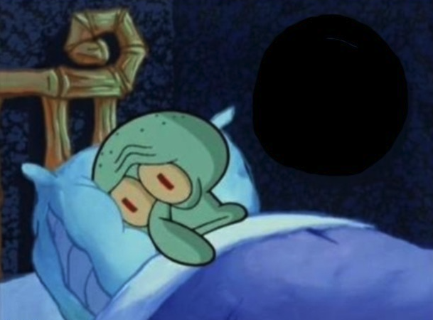 High Quality squidward sleeping Blank Meme Template