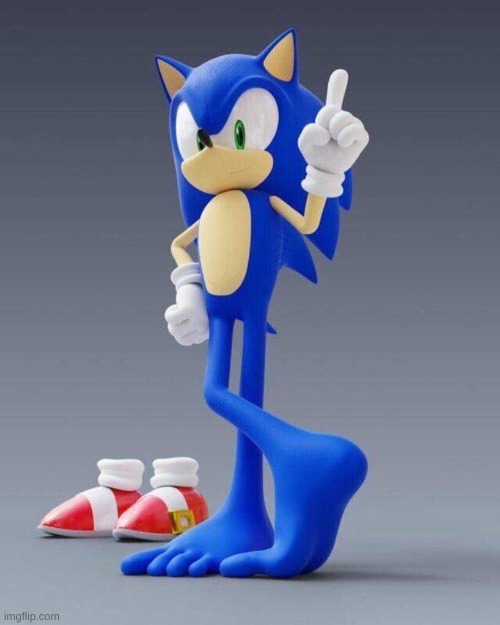 Feet Sonic | image tagged in oh no,boss,cringe,cursed,wtf | made w/ Imgflip meme maker