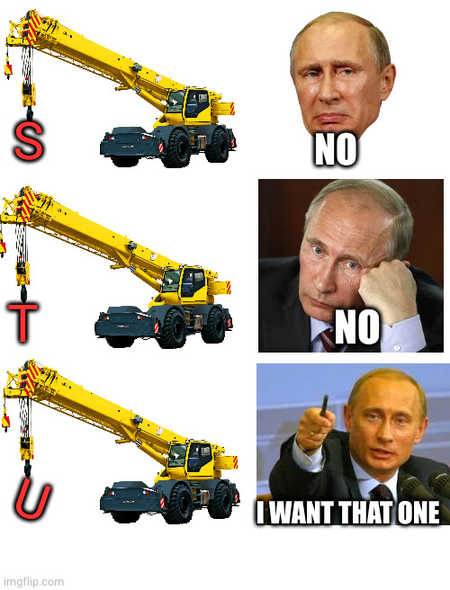 Christmas present for Putin |  S; NO; T; NO; U; I WANT THAT ONE | image tagged in blank white template,ukraine,putin,what do we want | made w/ Imgflip meme maker