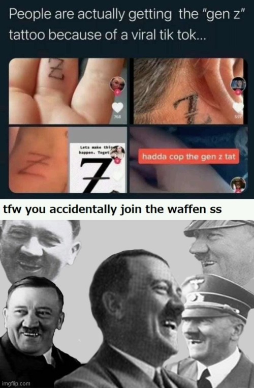 image tagged in memes,hitler,nazi,gen z | made w/ Imgflip meme maker