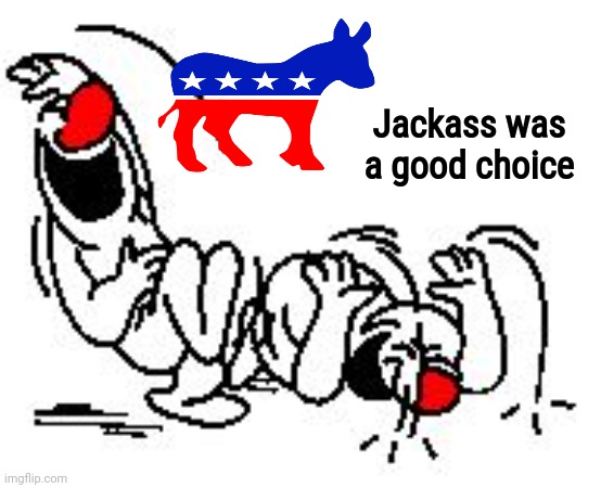 LOL Hysterically | Jackass was  
a good choice | image tagged in lol hysterically | made w/ Imgflip meme maker