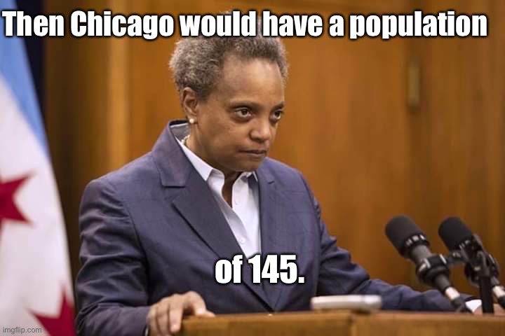 Mayor Chicago | of 145. Then Chicago would have a population | image tagged in mayor chicago | made w/ Imgflip meme maker