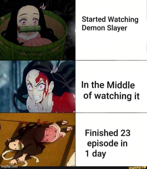 this is fr me anytime I am watching an anime | image tagged in nezuko,demon,cute | made w/ Imgflip meme maker
