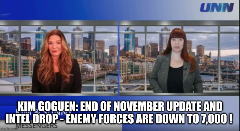 Kim Goguen: End of November Update and Intel Drop - Enemy Forces Are Down to 7,000 ! (Video)