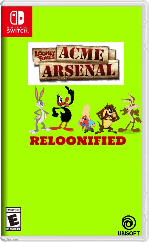 if other video games based on video games got remastered | RELOONIFIED | image tagged in nintendo switch,looney tunes,warner bros,ubisoft,remake,fake | made w/ Imgflip meme maker