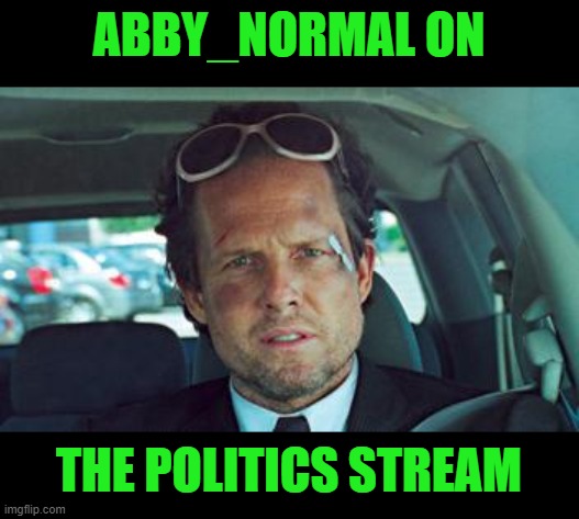 mayhem | ABBY_NORMAL ON THE POLITICS STREAM | image tagged in mayhem | made w/ Imgflip meme maker