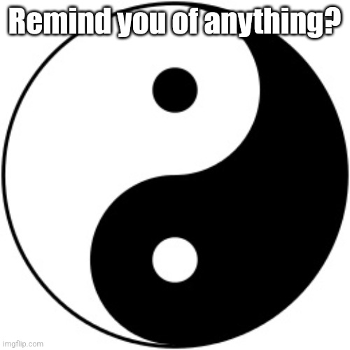 Yin Yang | Remind you of anything? | image tagged in yin yang | made w/ Imgflip meme maker