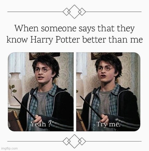 Test me, I want to test my Potter knowledge | made w/ Imgflip meme maker