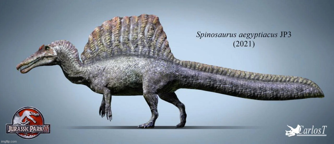 JP3 Spinosaurus, but accurate (Edit by Carlost1205) | made w/ Imgflip meme maker