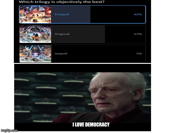 Original Title | I LOVE DEMOCRACY | image tagged in i love democracy | made w/ Imgflip meme maker