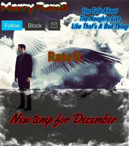 Merry Forc3 Announcement Template | Rate it; New temp for December | image tagged in merry forc3 announcement template | made w/ Imgflip meme maker