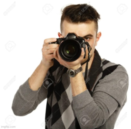 Guy with camera | image tagged in guy with camera | made w/ Imgflip meme maker