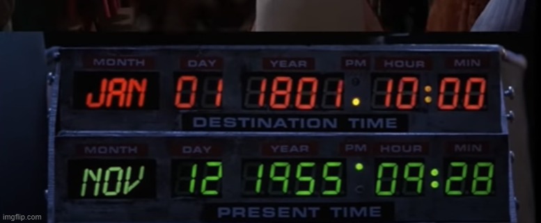 Rare footage of canon 1801 (BTTF) | made w/ Imgflip meme maker