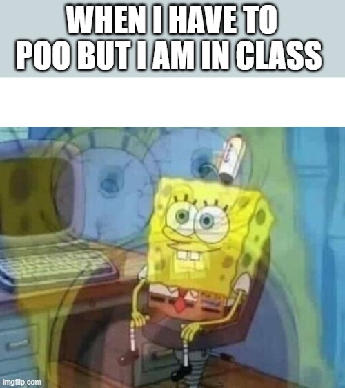 pain intensifies | WHEN I HAVE TO POO BUT I AM IN CLASS | image tagged in internal screaming | made w/ Imgflip meme maker