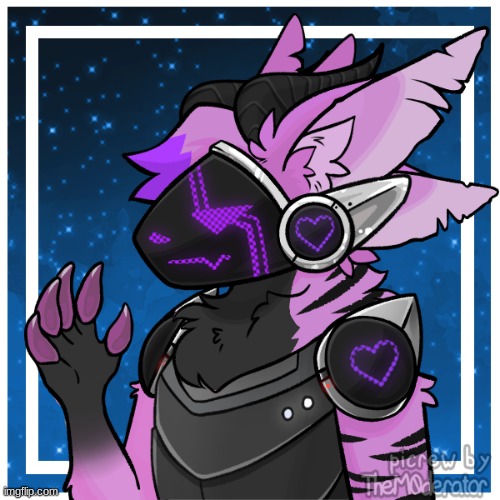 Was bored last night so I made my fursona, Rifty, as a protogen | image tagged in protogen | made w/ Imgflip meme maker