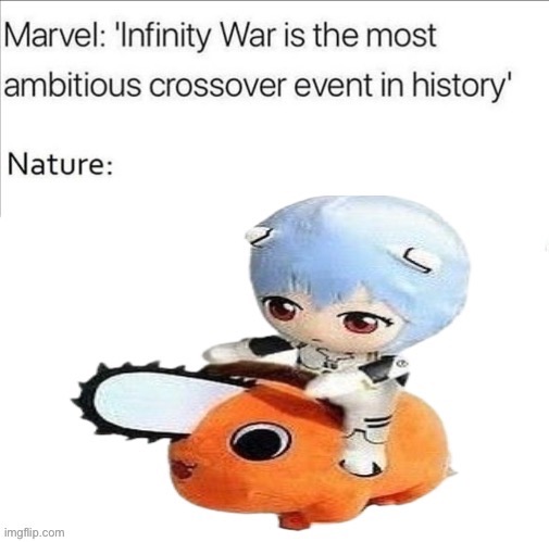 Evangelion x chainsaw man | made w/ Imgflip meme maker