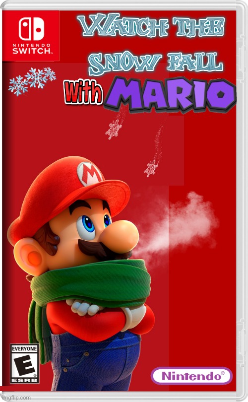 GET READY FOR WINTER WITH MARIO | image tagged in nintendo switch,super mario bros,winter,snow,fake switch games | made w/ Imgflip meme maker