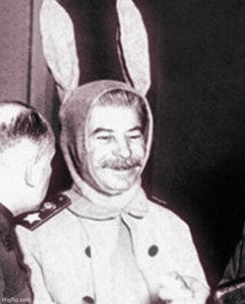 Stalin bunny | image tagged in stalin bunny | made w/ Imgflip meme maker