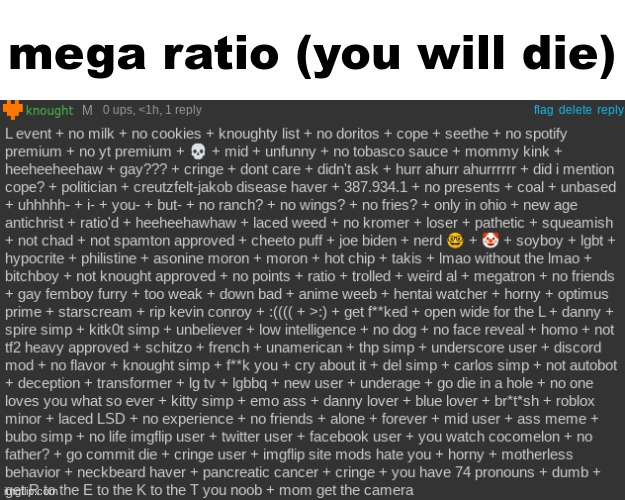 uuuuuuuuuuuuuuuuuuuugggghhhhhhhhhhhhhhhhhhh | mega ratio (you will die) | made w/ Imgflip meme maker