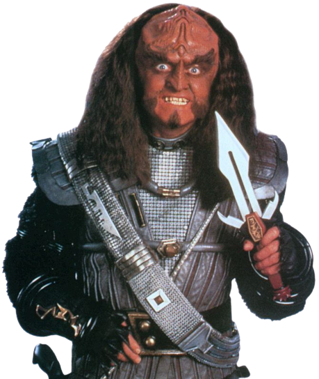 High Quality Gowron With Blade Transparent Background Blank Meme Template