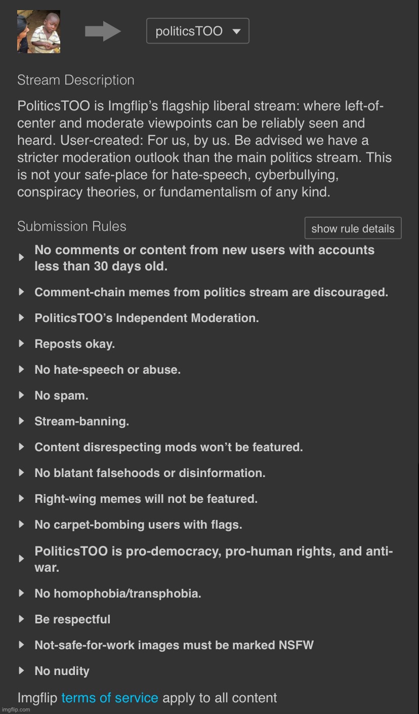 PoliticsTOO written rules Dec. 2022 | image tagged in politicstoo written rules dec 2022 | made w/ Imgflip meme maker
