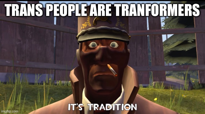 What are the cillians called again? | TRANS PEOPLE ARE TRANFORMERS | image tagged in its tradition | made w/ Imgflip meme maker