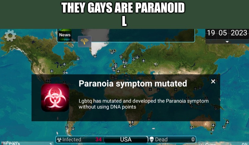 THEY GAYS ARE PARANOID 
L | made w/ Imgflip meme maker