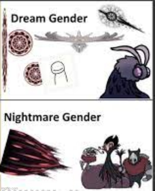 nightmare "gender" >>>>>>>>>>>>>>>>>>>>>>>>>>>>>> dream "gender" | made w/ Imgflip meme maker