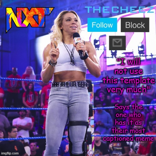 "I will not use this template very much"; Says the one who has it as their most captioned meme | image tagged in zoey stark template | made w/ Imgflip meme maker