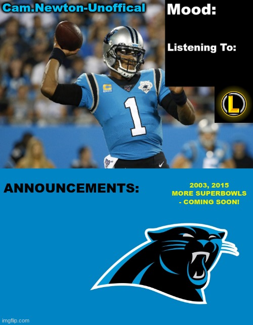 High Quality LucotIC's Cam Newton Template (12#) Blank Meme Template