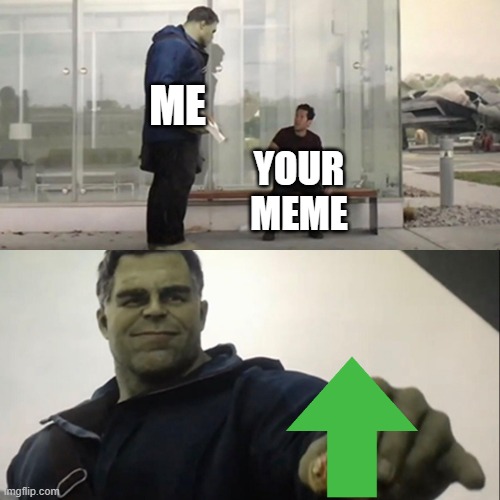 High Quality Hulk giving upvotes Blank Meme Template